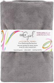 img 4 attached to 🧖 Curly Girl Extra Large Microfiber Hair Towel: Fast Drying, Super Absorbent, 44 x 26 Inches for Curly Hair