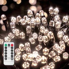 img 4 attached to 🎄 SUDDUS 66ft 200 LED Christmas String Lights: Warm White, Waterproof Remote Control, Plug-in and UL Certificated for Indoor Outdoor Decoration - 8 Modes Fairy Lights!