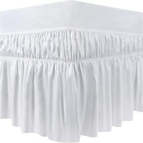 img 4 attached to 🛏️ Utopia Bedding Full Elastic Bed Ruffle - Easy Wrap Around Ruffle - Microfiber Bed Skirt with Adjustable Elastic Belt - 16 Inch Tailored Drop - Hotel Quality Bedskirt, Fade Resistant (Full, White)