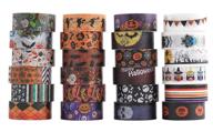 🎃 sodagreen halloween holiday washi tape set - 24 rolls with skull, bat, and pumpkin patterns for bullet journal, diy crafts, and gift decoration logo