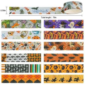 img 2 attached to 🎃 Sodagreen Halloween Holiday Washi Tape Set - 24 Rolls with Skull, Bat, and Pumpkin Patterns for Bullet Journal, DIY Crafts, and Gift Decoration