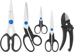 img 3 attached to Henckels 5-Piece Scissor Set - Heavy Duty, 🔪 Stainless Steel Kitchen Shears, Dishwasher Safe with Comfortable Handles