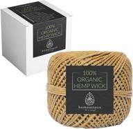 🕯️ homeostasis living's gift boxed organic hemp + beeswax candle wick spool - eco-friendly, natural candle wicks (200ft, 2mm-thick) logo