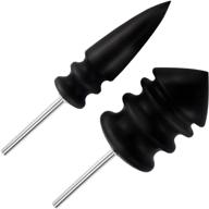 🔥 2 pack leather burnisher bits for dremel tools - pointed head leather craft tool set: create clean and smooth edges on projects logo
