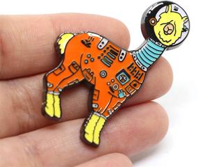 img 3 attached to 🦙 Llama Astronaut Spacesuit Lapel Pin with Flying Flies in Helmet