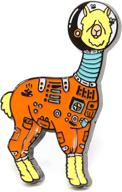 🦙 llama astronaut spacesuit lapel pin with flying flies in helmet logo