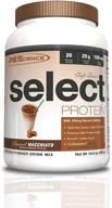 ☕ pescience select cafe protein: caramel macchiato flavor, 20 servings, whey and casein blend with coffee essence logo