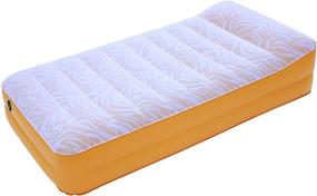 img 1 attached to 🦓 High Butterscotch Vanilla Safari Print Air Bed - AirCloud PAB-500 Safari, Twin Size (14-Inch)