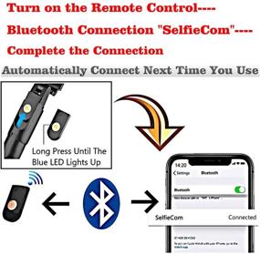 img 3 attached to Штатив для селфи-палки HOMEDII T08, расширяемый стойкой Bluetooth с беспроводным пультом дистанционного спуска для Android и iPhone 11/11 Pro/XS Max/XR/X/8/7 (только горизонтальные фотографии)