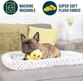 img 3 attached to 🐾 OurPets Bolster Mat Dog Bed & Crate Mat: Plush, Nonslip, Washable Dog Bed for Small, Medium, Large, XL, and XXL Dogs – Doubles as a Calming Dog Bed and Great Dog Crate Mat