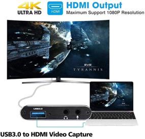 img 1 attached to Новинка: Видеозахват Dododuck USB 3.0 для гейминга - вход 4K 60 Гц, выход 1080P 60 Гц, порт HDMI Loop-Out без задержки. Совместим с Windows, MacOS, Linux. Идеально подходит для YouTube, OBS, PS3, PS4, Xbox.