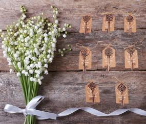 img 1 attached to 🔑 40-Pack Mixed Large Skeleton Key Bottle Openers: Perfect Wedding Favors for Guests with Vintage Charm (Copper, 8 Styles)