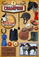 karen foster scrapbooking sticker equestrian logo