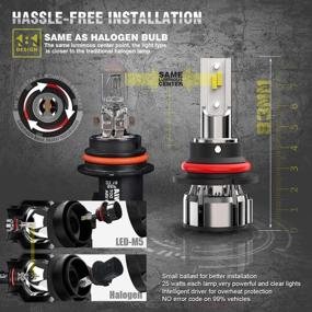 img 2 attached to 🚗 CAR ROVER 9007 HB5 LED Bulbs, 50W 10000Lumens, Ultra Bright 6000K CSP Chips High Low Beam Conversion Kit, Halogen Replacement