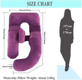 img 2 attached to 🤰 Pregnancy Pillow, Enhanced Large Maternity Pillow for Pregnant Women with Detachable Waist Pillow, G-Shaped Full Body Pillow Support for Shoulder, Back, Neck, and Leg Pain Relief (Purple)