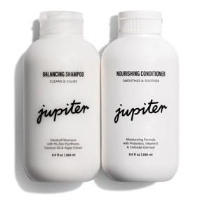 img 4 attached to 🧴 Jupiter Dandruff Shampoo & Conditioner - Ideal for Dry, Oily, Itchy, Flaky Scalp - Color Safe - Free of Sulfates, Parabens, Phthalates - Vegan Formula - Premium Medicated Shampoo & Dry Scalp Conditioner - 9.5 fl oz each