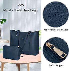 img 1 attached to Waterproof Durable Leather Shoulder Women's Handbags & Wallets: Stylish and Resilient Accessories for All Occasions