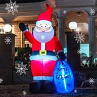 🎅 dream garden 7 ft christmas inflatable - outdoor santa claus with merry christmas bag, led lights, xmas yard decorations logo