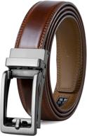 leather ratchet comfort buckle adjustable logo