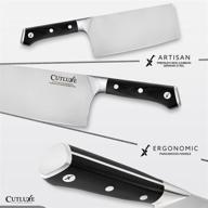 🔪 7-inch cutluxe cleaver knife - vegetable and meat butcher knife – forged razor sharp high carbon german steel – full tang ergonomic handle design – artisan series logo