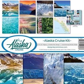 img 1 attached to 🚢 Отправляйтесь в аляскинское приключение с набором коллекционирования скрапбука 'Reminisce Alaska Cruise': Исследуйте яркую многокрасочную палитру!