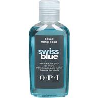 swiss blue liquid hand soap by opi logo