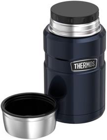 img 1 attached to 🥣 Stainless King Vacuum-Insulated Food Jar, 24 oz, Midnight Blue - THERMOS