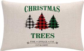 img 3 attached to Cozy up your Holiday Décor- Buffalo Check Plaids Christmas Throw Pillow Covers in Festive Red, Black, and Green – Set of 2