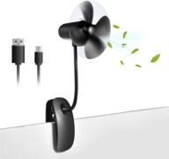 🌬️ yacig mini portable clip on fan: rechargeable usb desk fan for baby strollers, home & office - ultra quiet & flexible! логотип