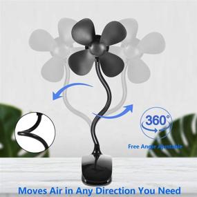 img 3 attached to 🌬️ Yacig Mini Portable Clip On Fan: Rechargeable USB Desk Fan for Baby Strollers, Home & Office - Ultra Quiet & Flexible!