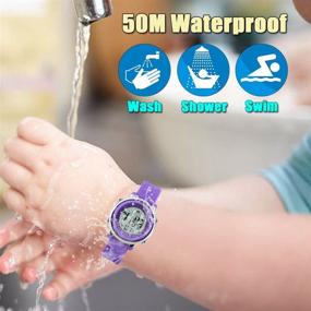 img 2 attached to ⌚ Waterproof Digital Stopwatch Wristwatch for Girls - Function Girls' Watches