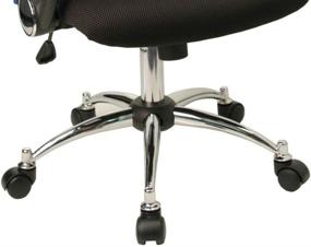 img 1 attached to Enhance Workplace Comfort with the Flash Furniture Mid-Back Blue Mesh Swivel Task Office Chair – Adjustable Lumbar Support & Arms