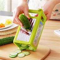 🧀 foldable cheese grater with 4 blades - parmesan cheese grater and potato slicer, stainless steel metal support for slicing and grinding - kitchen graters (green) logo