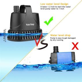 img 1 attached to 💦 NO.17 Submersible Water Pump: Ultra-Quiet Pond Pump for Garden Fountain, Aquarium, and Pond