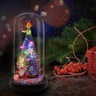 🎄 miniature christmas tree with color light: festive bedroom decor for women, family, and kids логотип