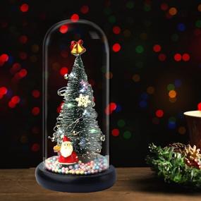 img 2 attached to 🎄 Miniature Christmas Tree with Color Light: Festive Bedroom Decor for Women, Family, and Kids