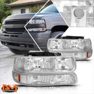 headlight assembly compatible silverado suburban logo