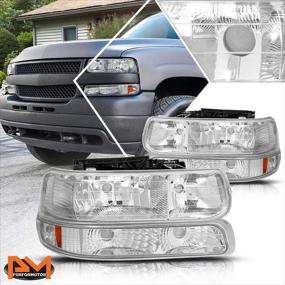 img 4 attached to Headlight Assembly Compatible Silverado Suburban