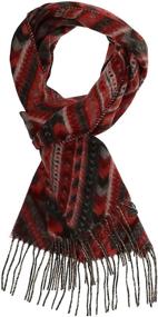 img 3 attached to 🧣 Stay Stylish with Accessories First ZigZag Scarf - Trendy Women's Acrylic Woven Scarf with Twisted Fringes