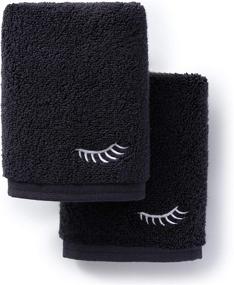 img 4 attached to 🧼 Supima Cotton Makeup Remover Washcloth Set by Laguna Beach Textile Co - 2 Hotel Quality Makeup Removal Towels - Plush, 730 GSM - 12” x 12” - Black Dusk