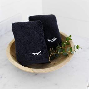 img 1 attached to 🧼 Supima Cotton Makeup Remover Washcloth Set by Laguna Beach Textile Co - 2 Hotel Quality Makeup Removal Towels - Plush, 730 GSM - 12” x 12” - Black Dusk