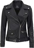 blingsoul leather hoodie jacket 1311804 women's clothing logo