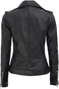 img 2 attached to Blingsoul Leather Hoodie Jacket 1311804 Women's Clothing