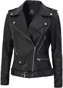 img 3 attached to Blingsoul Leather Hoodie Jacket 1311804 Women's Clothing