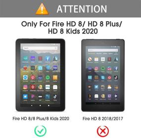 img 3 attached to 📲 OMOTON [4-Pack] High Definition Film Screen Protector for All-New Fire HD 8/ Fire HD 8 Plus/Fire HD 8 Kids (10th Generation, 2020 Release)