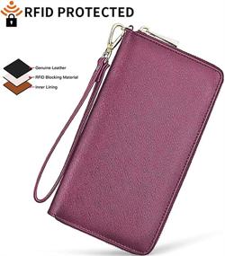 img 3 attached to 👜 Leather Wristlet Women's Handbags & Wallets - Premium Collection for Women's Wallets