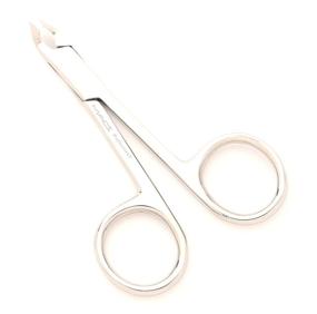 img 1 attached to MACS Stainless Steel Cuticle Nipper Scissors Style - 💅 Half Jaw Professional Quality, Mini Clipper/Nipper with Scissors Style - 4-029