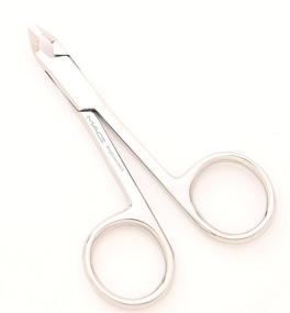 img 2 attached to MACS Stainless Steel Cuticle Nipper Scissors Style - 💅 Half Jaw Professional Quality, Mini Clipper/Nipper with Scissors Style - 4-029