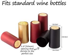 img 3 attached to 🍾 PVC Heat Shrink Capsules: Premium Wine Shrink Wrap for Wine Cellars and Home Use - Set of 200, 3 Color Options