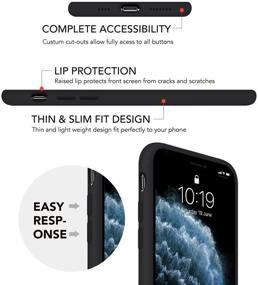 img 3 attached to 📱 Ouxul iPhone 11 Pro Max Case: Slim Silicone Case with Microfiber Lining - Black (6.5 Inch)